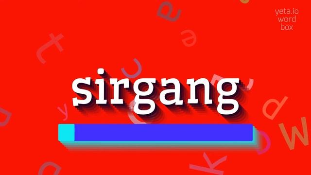 HOW TO PRONOUNCE SIRGANG? #sirgang смотреть онлайн