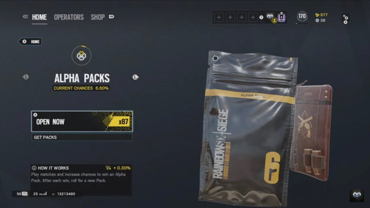 Rainbow Six Siege Alpha pack opening смотреть онлайн