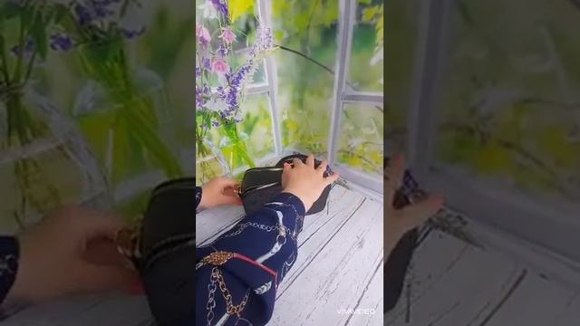 Сумка клатч кошелек женская со съемным ремешком, черная смотреть онлайн