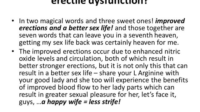 L Arginine benefits for erectile dysfunction смотреть онлайн