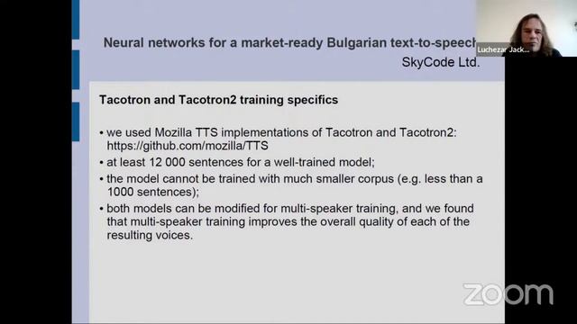 1.5 Невронни мрежи за генериране на българска реч / Neural networks in a Bulgarian text-to-speech смотреть онлайн