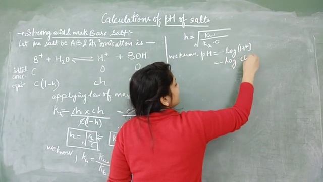 pH of salt solution |strong acid & weak base full derivation #bsc #physicalchemistry смотреть онлайн