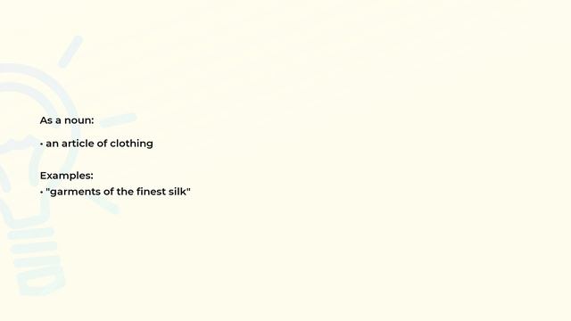 What is the meaning of the word GARMENT? смотреть онлайн