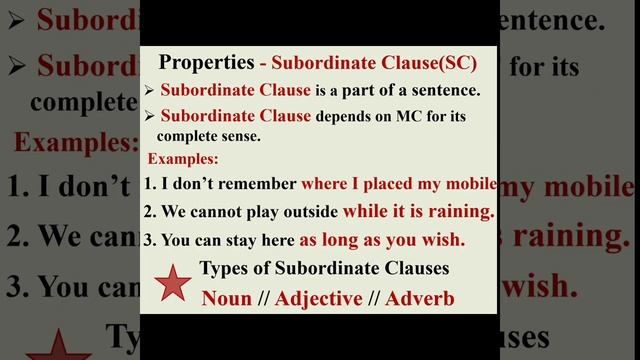 Difference - Main Vs Subordinate Clause 👍 смотреть онлайн