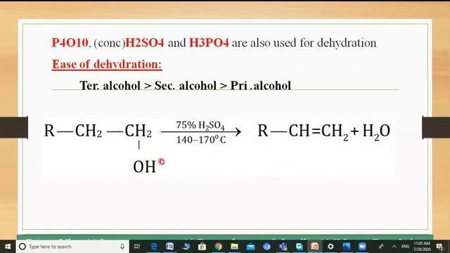 Dehydration of alcohol | preparation of Alkene | 2nd year chemistry | E learn foundation смотреть онлайн