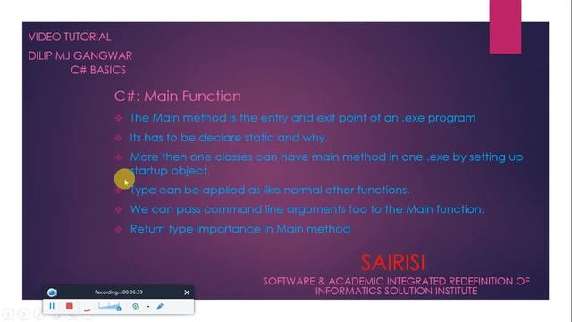 Part 6 C# Deep And Advance Understanding of Main Function смотреть онлайн