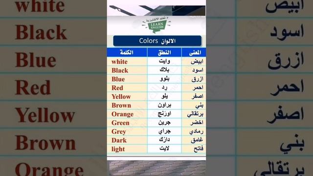 الالون في اللغه الانجليزيه / أساسيات اللغه الانجليزيه /مفردات اللغه الانجليزيه смотреть онлайн