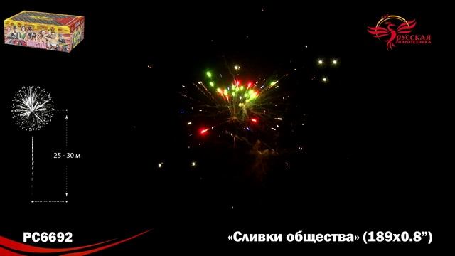 Фейерверк РС6692 "Сливки общества" (0,8" х 189 залпов) смотреть онлайн