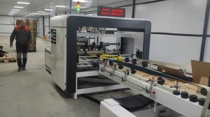 Фальцевально-склеечная линия гофротары AFGM-2400. До 9000 шт в час