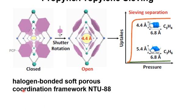 MOF With Confined Rotational Shutters