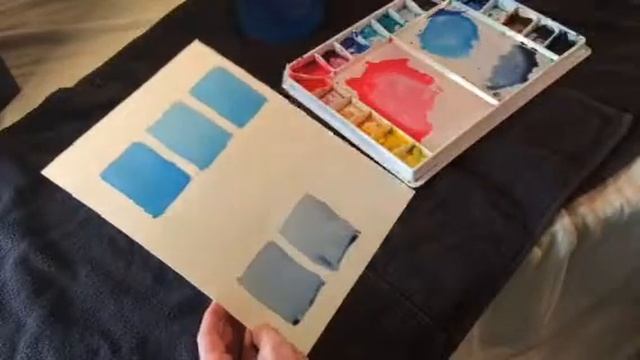 Watercolor Instruction - Swatch Study Pthalo Blue & Indigo 01 смотреть онлайн