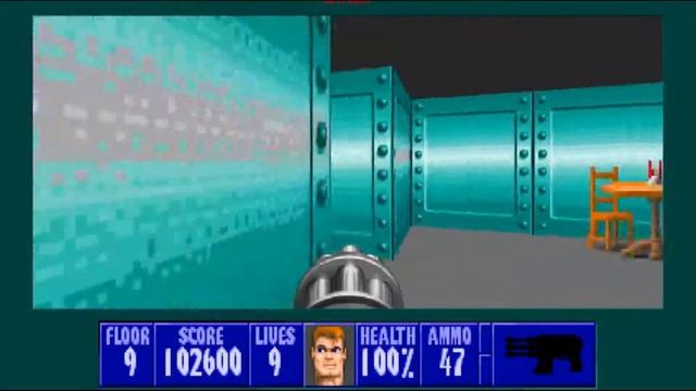 Wolfenstein 3D (E2M9, 100%)