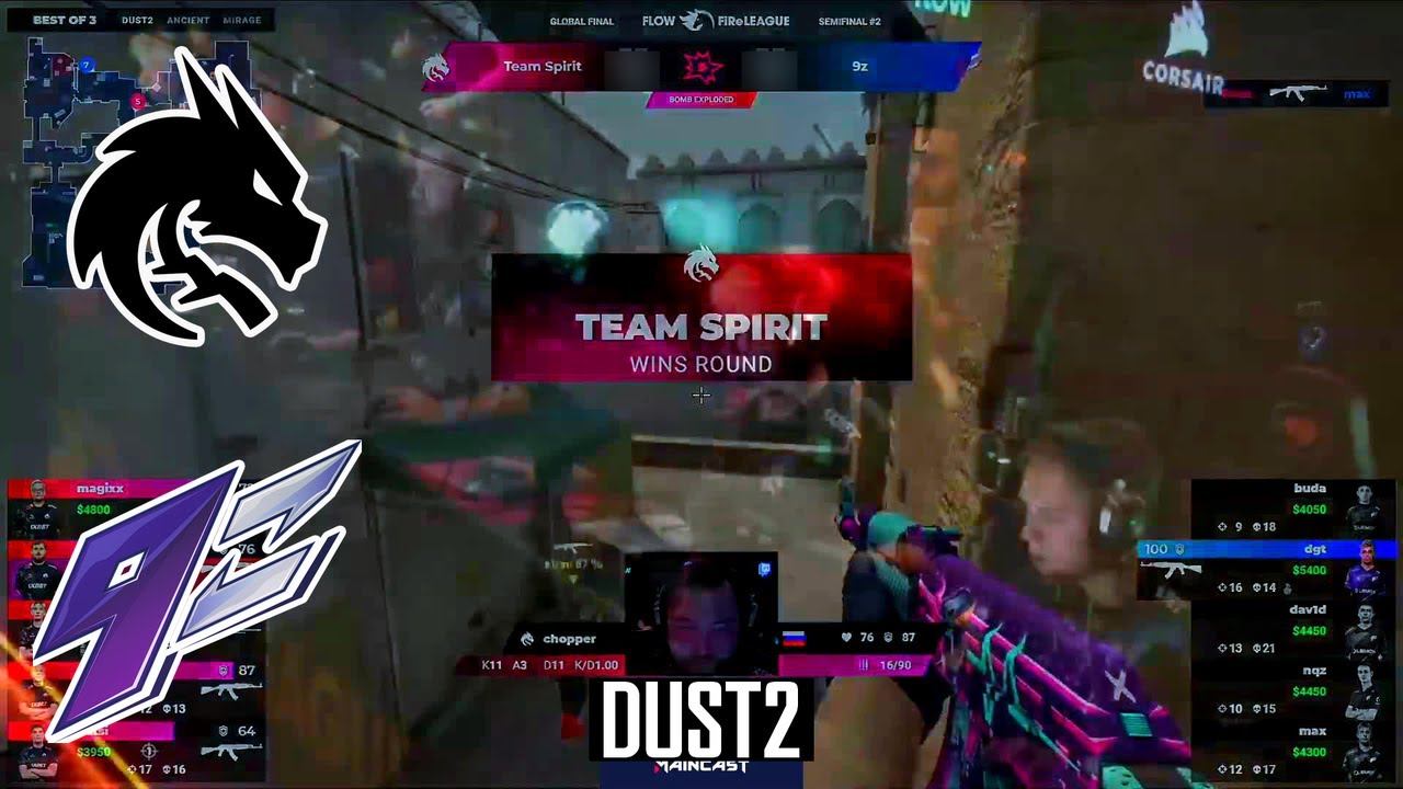 Spirit vs 9z | Map 1 Dust2 | Flow FiReLEAGUE 2022 Global Finals смотреть онлайн