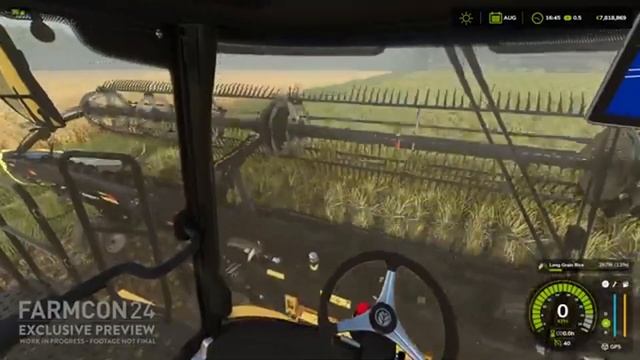 Игровой процесс FS25-Уборка риса с помощью Iseki HJ6130 и CR.11| Farming Simulator 25 #fs25 #фс25 смотреть онлайн