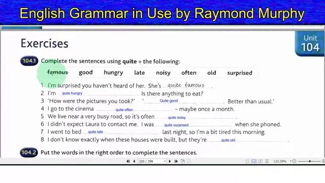 104 English Grammar by Raymond Murphy Unit 104 - Quite, pretty, rather and fairly. смотреть онлайн