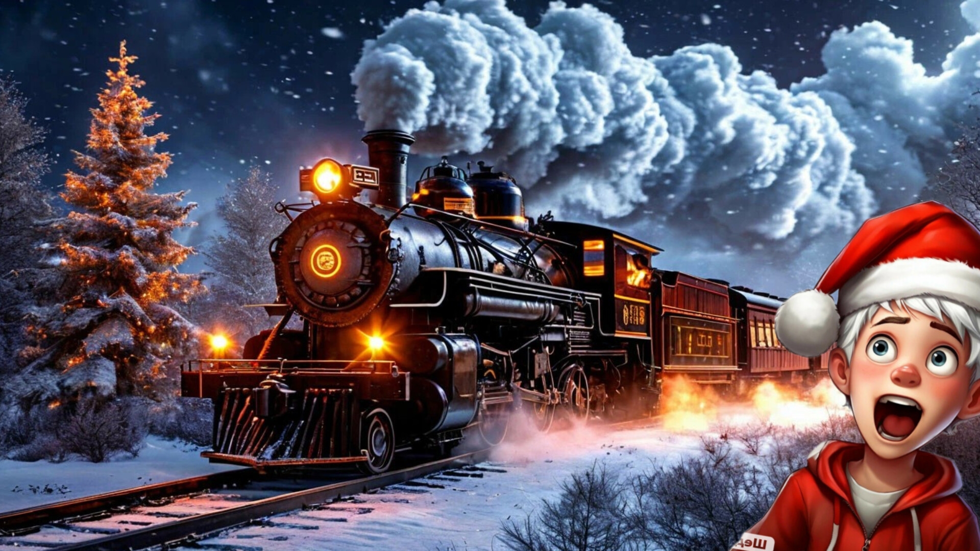 ПЕСЕНКА ПРО НОВОГОДНИЙ ПАРОВОЗИК | Мультики про машинки для детей смотреть онлайн