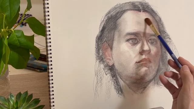 Portrait Drawing 2/Conte & Charcoal ポートレイト ドローイング2/コンテ　＆木炭 смотреть онлайн