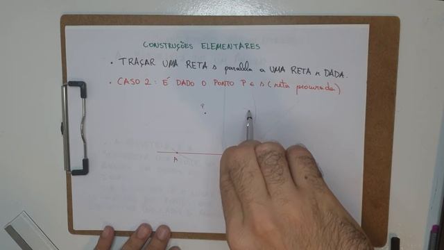 Desenho Geométrico 1.5 - Construção de retas paralelas (caso 2) смотреть онлайн
