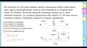 Задача на  составление системы уравнений с двумя переменными. Задача на движение