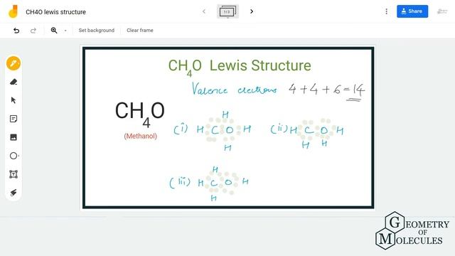 CH4O Lewis Structure (Methanol) смотреть онлайн