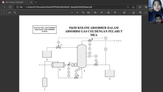 (Kelompok 1B) P&ID IPP - Kolom Absorber dalam Absorbsi Gas CO2 dengan Pelarut MEA смотреть онлайн