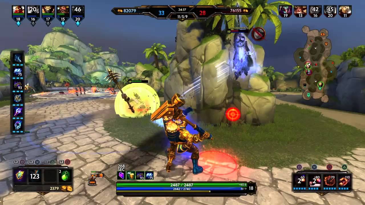 SMITE - Vulcan ult kill on fleeing Odin. смотреть онлайн