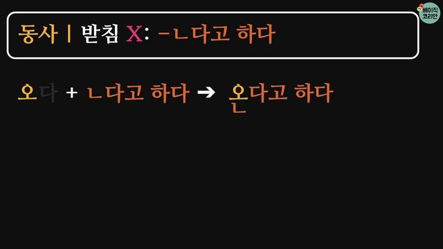 한국어배우기 | 한국어 문법 128: V-는다고 하다/ㄴ다고 하다 (평서문, 동사, 현재) (한국어 간접화법, indirect quotation) | Korean Grammar смотреть онлайн