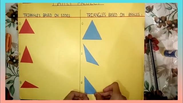 Types Of TRIANGLE Activity || Grade 6 || based on Sides and Angles. смотреть онлайн