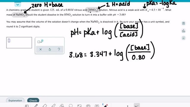 ALEKS: Calculating the composition of a buffer of a given pH смотреть онлайн