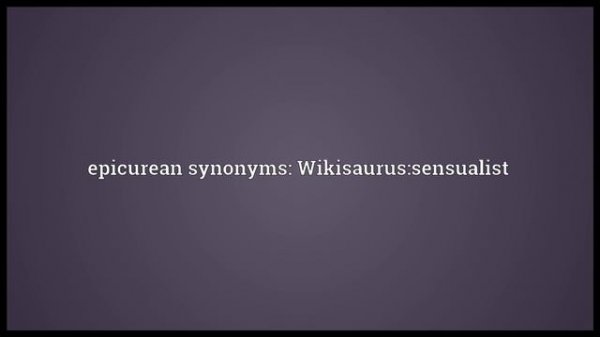Epicurean Meaning