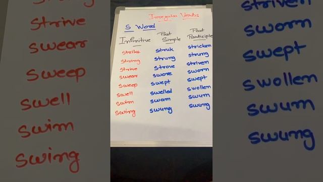 Irregular verbs of S word ! смотреть онлайн
