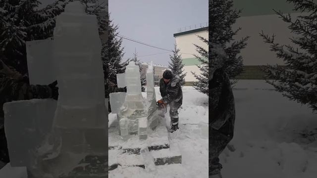 Акбузат, Пегас из льда.Скульптура из льда. смотреть онлайн