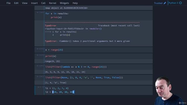 012 Map, Filter, Zip and List Comprehensions - Coding смотреть онлайн