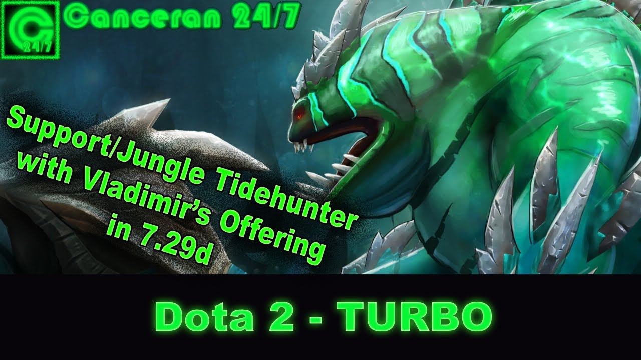 Support/Jungle Tidehunter with Vladimir's Offering in 7.29d | Canceran 24/7 Dota 2 смотреть онлайн