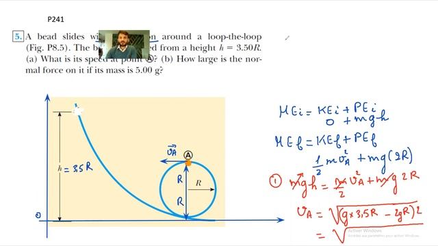 Problem 5 Chapter 8 Page 241 Mechanical energy Potential energy and kinetic energy смотреть онлайн