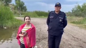 Спасение девушки на воде в Семее