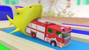 Мультик про машинки🚀 Гигантская акула ест машину. Детские Мультики, Мультики для детей