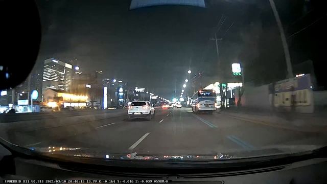 Vueroid D10-F2 FHD 2CH Dashcam ▶ Night-time driving video смотреть онлайн