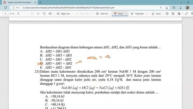 Pembahasan Soal PAS Kimia Kelas 11 Semester 1 | Part 4 | Termokimia смотреть онлайн