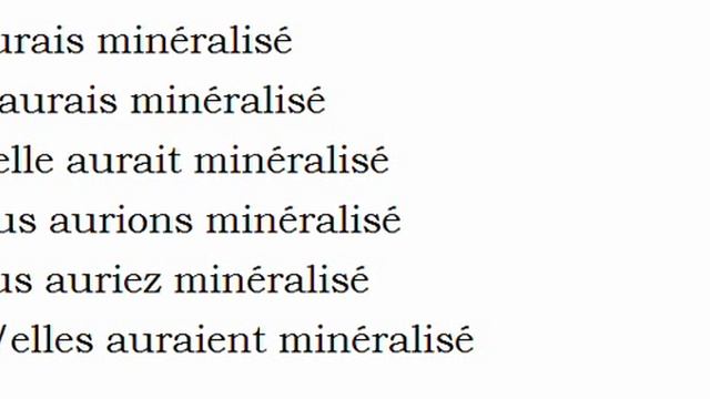 Изучение французского языка = Спряжение глаголов = Minéraliser смотреть онлайн