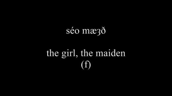 Old English Lesson 3 : People and Family