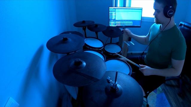 Practicing that frustrating mid-tempo double bass zone (170bpm) - Mixwave Luke Holland Kit смотреть онлайн