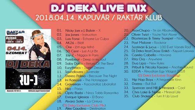 2018.04.14 . DJ DEKA ● Live Mix ● Kapuvár ● Raktár Klub ◢ Dance & Club Summer Popular Mix 2018 смотреть онлайн