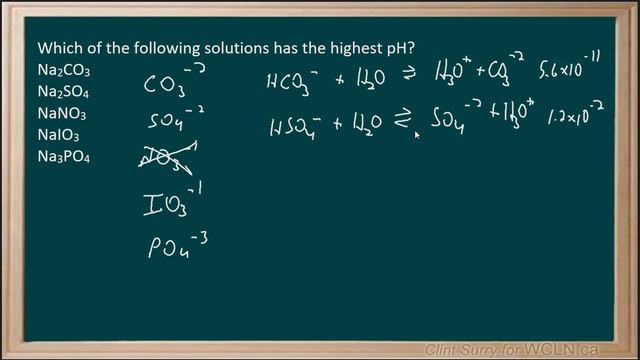 WCLN -Chemistry-Identify which of the solutions has the highest pH смотреть онлайн