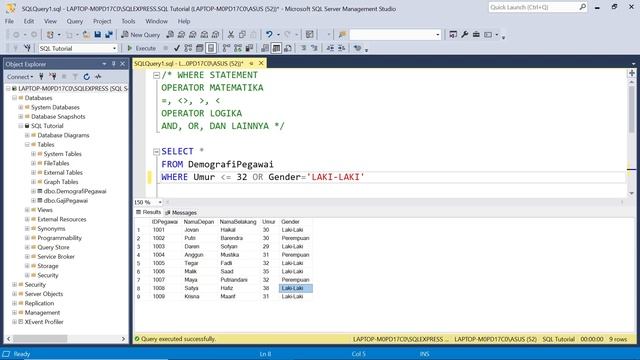 Tutorial SQL Untuk Pemula | Statement WHERE | Episode 3 смотреть онлайн