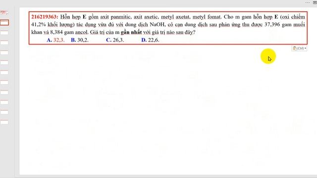 Hỗn hợp E gồm axit panmitic, axit axetic, metyl axetat, metyl fomat. Cho m gam hỗn hợp E (oxi chiếm смотреть онлайн