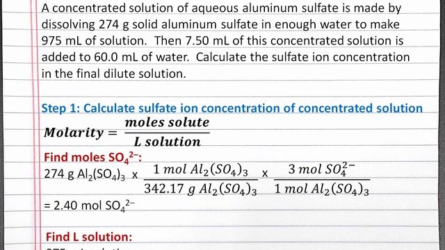 CHEMISTRY 101: Calculating Ion Concentration by Molarity and Solution Dilution смотреть онлайн