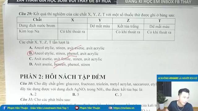 Live 113 Thầy Phạm Minh Thuận - Hóa 12 - Chống sai lý thuyết смотреть онлайн