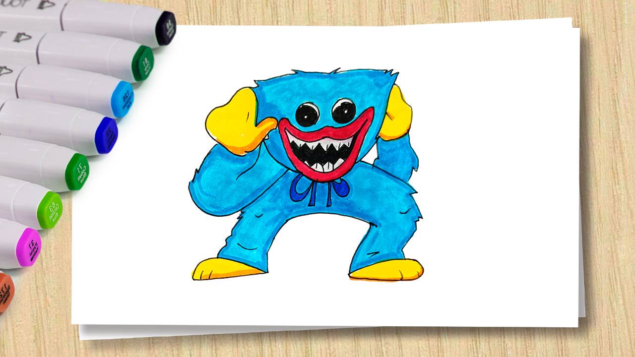 Рисуем Хагги Вагги _ drawing a huggy waggy смотреть онлайн
