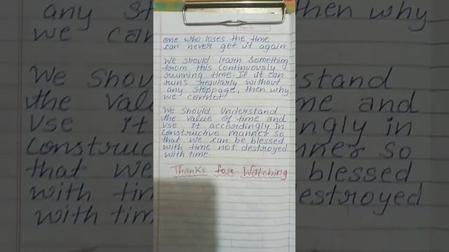 Essay on 'The value of time' смотреть онлайн